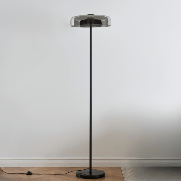 Modern black floor lamp for living room - Riccardo