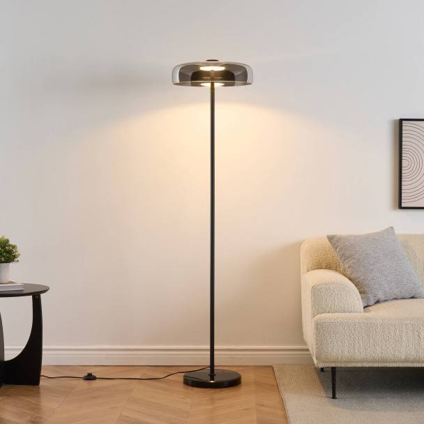 Black floor lamp soft light for bedroom - Riccardo