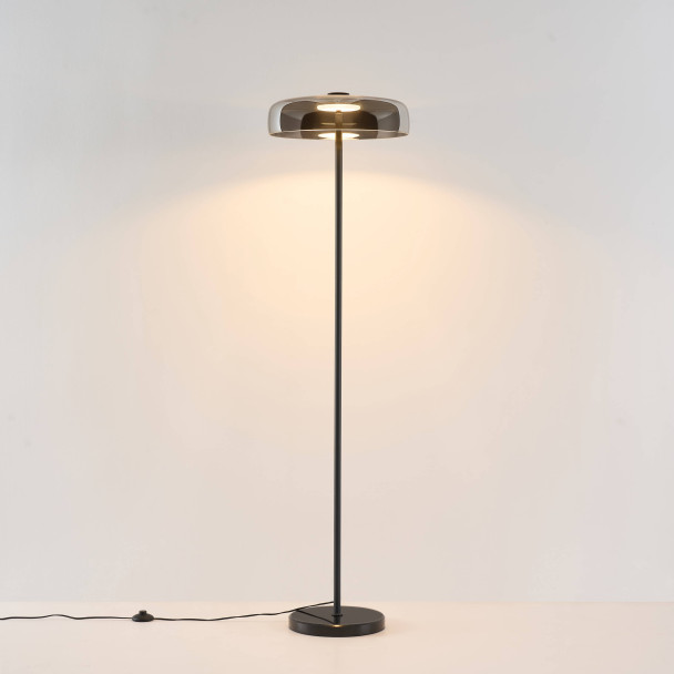 Modern black floor lamp for living room - Riccardo