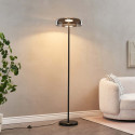 Black design floor lamp smoked glass - Riccardo