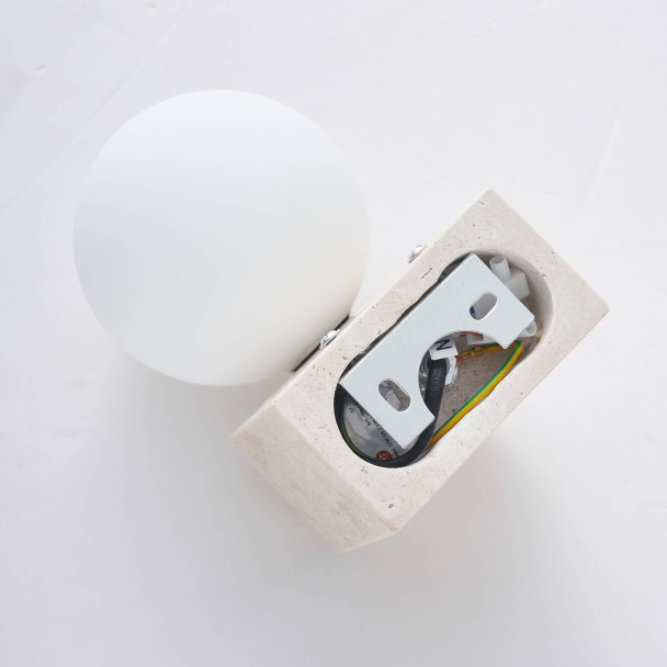 Natural stone travertine lighting - Oriane