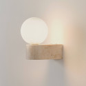 Elegant travertine wall fixture - Oriane