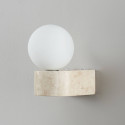 Minimal travertine wall fixture - Oriane