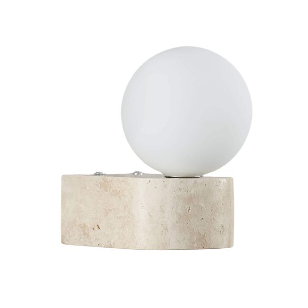 Refined travertine wall lighting - Oriane