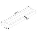 Long white LED wall light with 350° rotating bar - Orlène