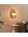 Modern natural-shaped wall light in colored ceramic - Florélys