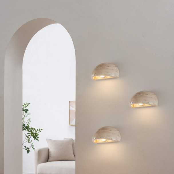 Stone wall lighting passageway - Sève