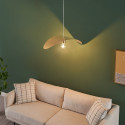 Gold pendant curved metal - Piuma