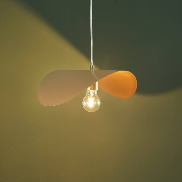 Gold pendant diffused light - Piuma