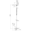 Chromed floor dimmable lamp with practical LED lighting - Pancho