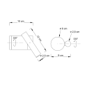 Chrome dimmable reading wall light - Isévia