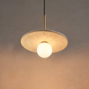 Travertine lighting luminous globe - Silvia