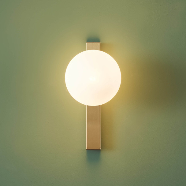 Contemporary light gold brass wall lighting - Noava