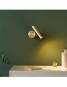 Adjustable and dimmable gold finish reading wall light - Isévia