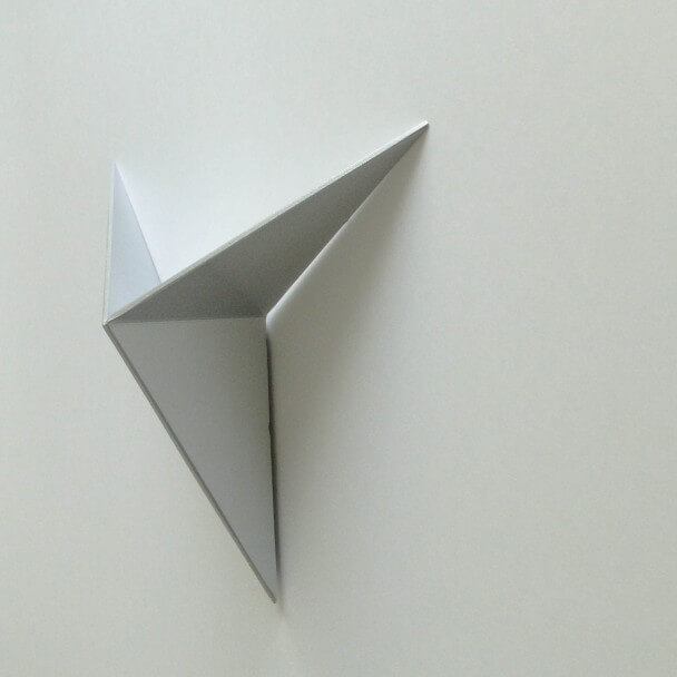 silver futuristic interior wall light - London argent