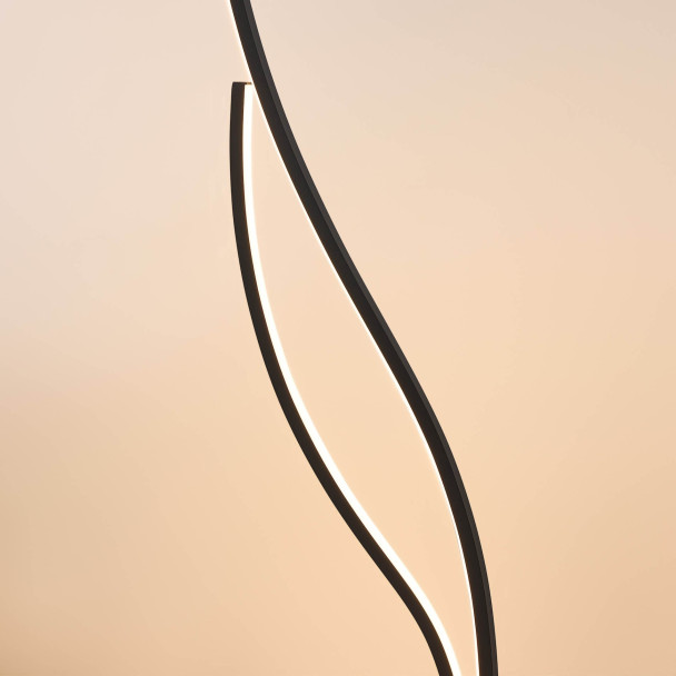 Slim black floor lamp minimalist look - Ysoria
