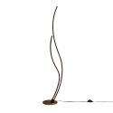 Black LED dimmable wave-shaped floor lamp - Ysoria