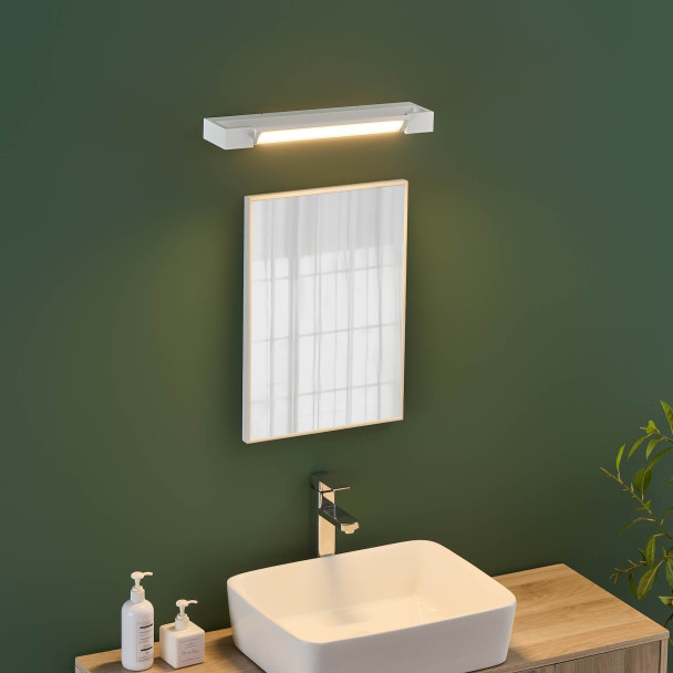 Long white LED wall light minimalist look - Orlène