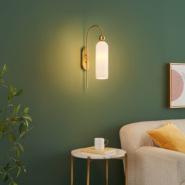 Gold vintage glamour wall light - Leonora