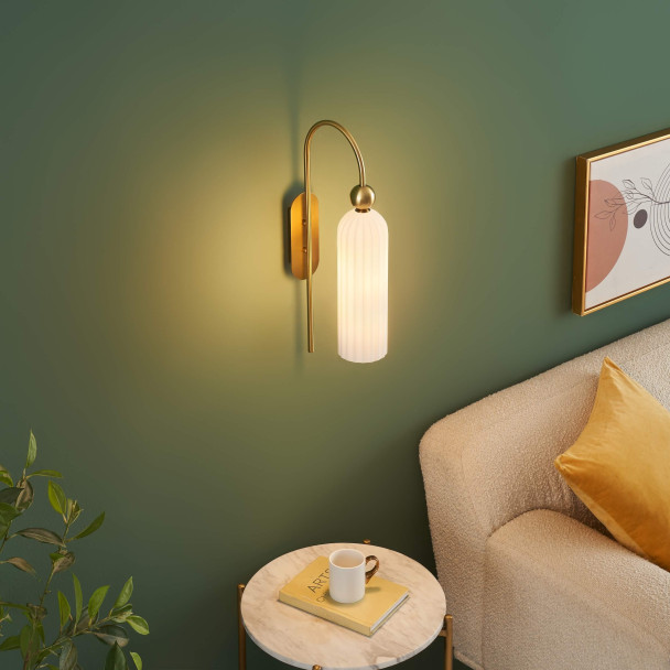 Modern glass wall light - Leonora