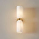 White opal wall light soft glow - Leonora