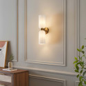 Gold wall light two E14 sources - Leonora