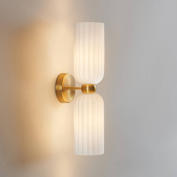 Modern classic opal wall lighting - Leonora