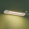 Long white LED wall light with 350° rotating bar - Orlène