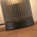 Trendy smokey glass cylindrical table lamp - Liantha