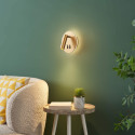 Trendy golden double LED reading light with switch - Bilbao