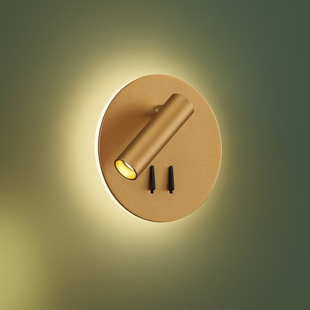 Trendy golden double LED reading light with...