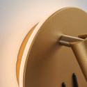 Trendy golden double LED reading light with switch - Bilbao