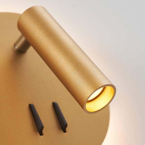 Trendy golden double LED reading light with...