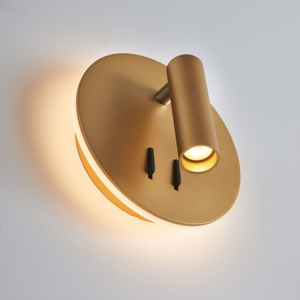 Trendy golden double LED reading light with...