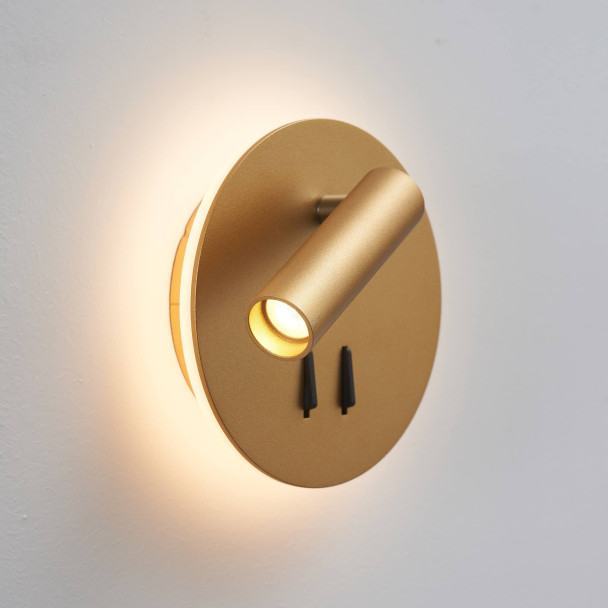 Trendy golden double LED reading light with...