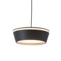Small black minimalist pendant light with integrated dimmable LED - Mavel