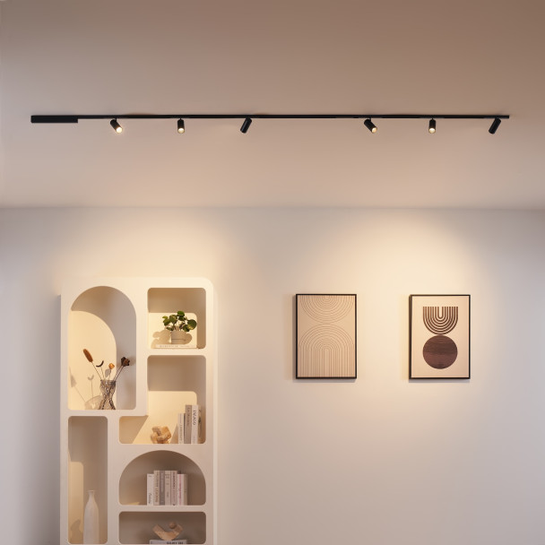 Slim black ceiling light - Lyne