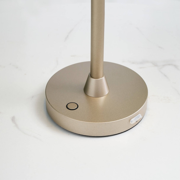 Minimalistic golden LED dimmable table lamp...