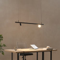 Black suspended designer LED track - Lyne