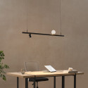 Minimalist black LED pendant - Lyne