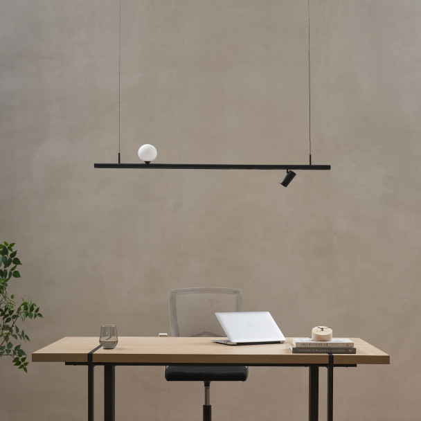 Suspended adjustable track spot - Lyne