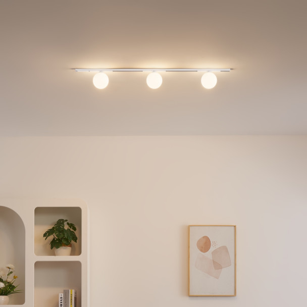 White globe ceiling light - Lyne