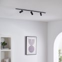 Adjustable black track spots - Lyne