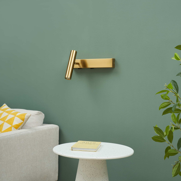 Two brass wall lights | Lodvi