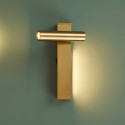 Brass LED wall light duo for bedroom | Lodvi