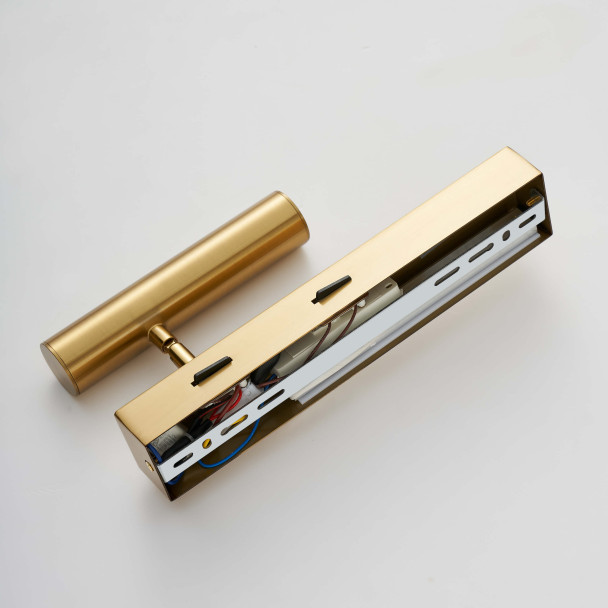 Brass rectangular design wall lights double set | Lodvi