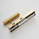 Brass rectangular design wall lights double set | Lodvi
