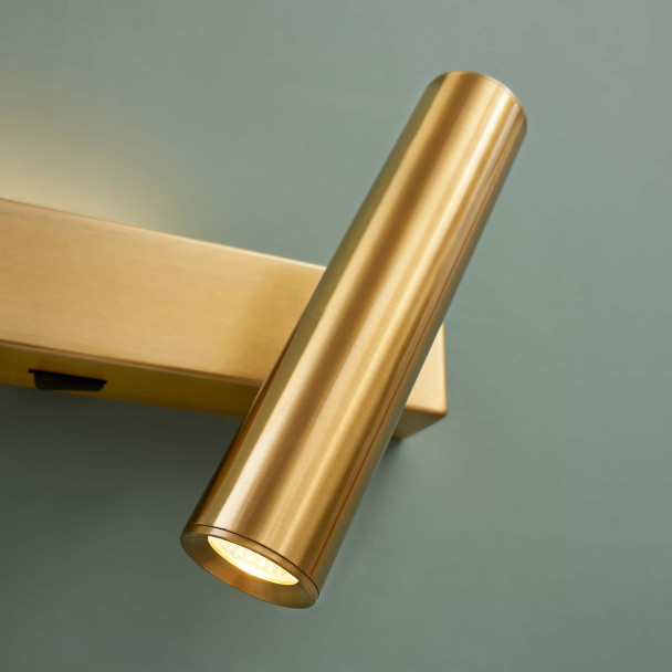 Brass LED wall lights with switch | Lodvi