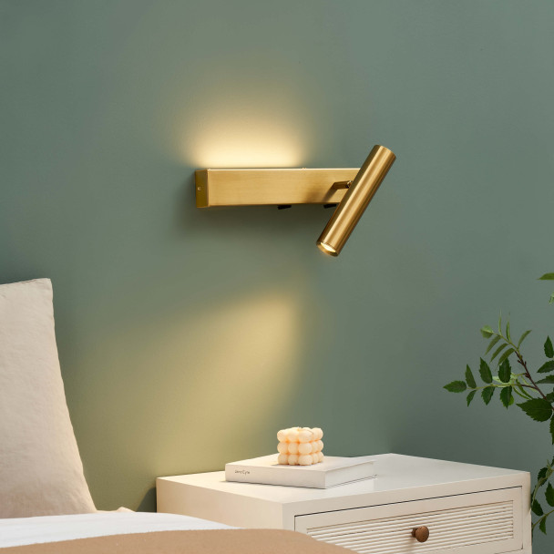 Brass wall reading light duo | Lodvi
