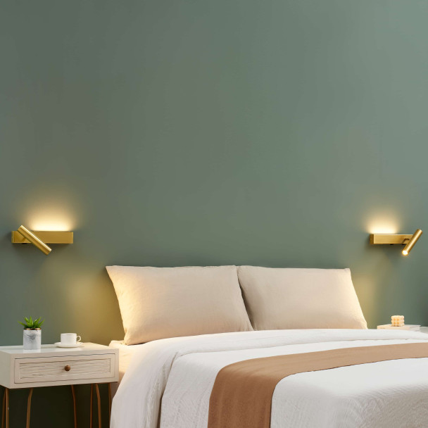 Pair of brass wall lights | Lodvi